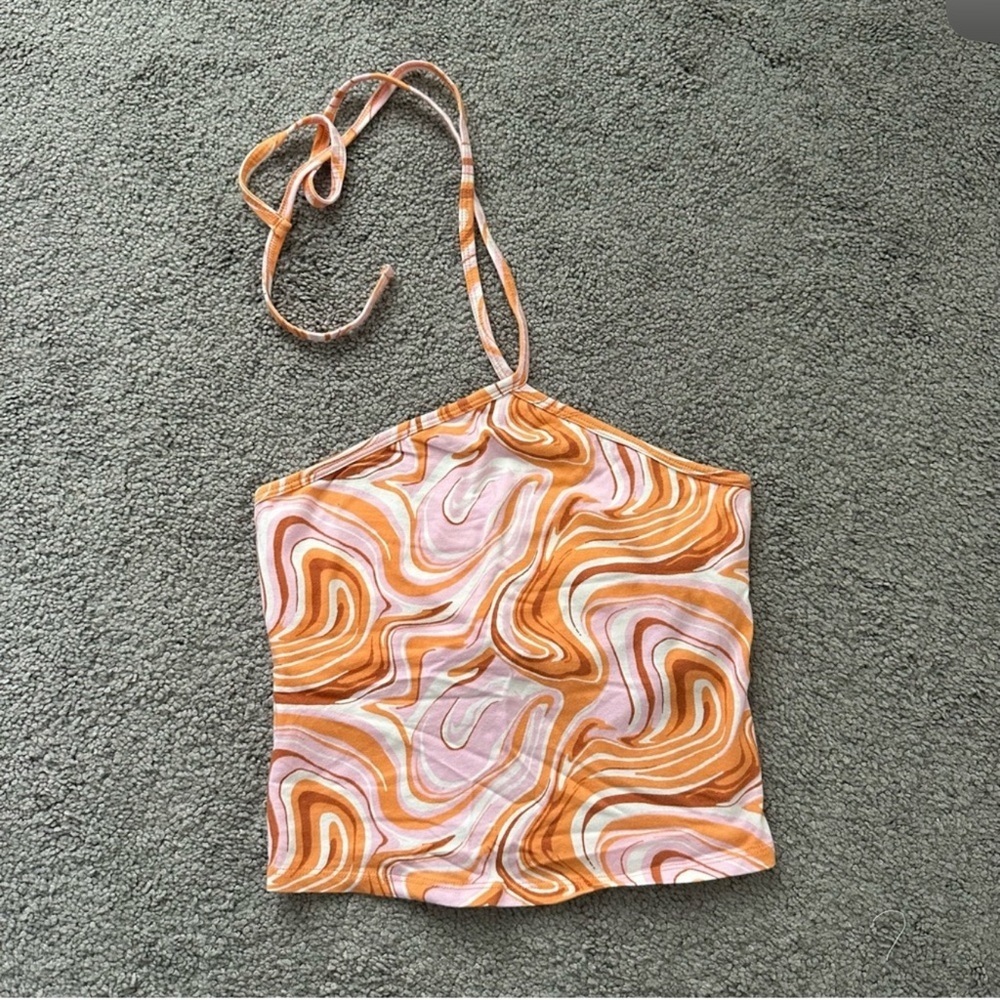 Hollister Pink and Orange Swirl Top - Picture 4 of 5